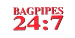 Bagpipes 24 7 Sticker