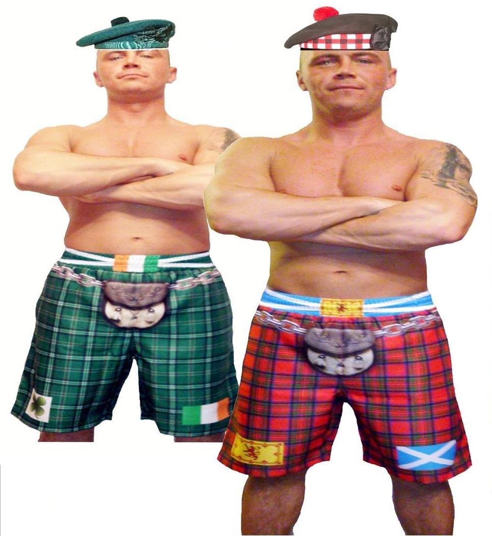Kilt Shorts, shorts that look like a kilt.