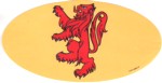 Rampant Lion Oval Sticker