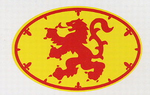 Lion Rampant oval Sticker