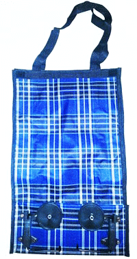 Blue Tartan Shopping Bag