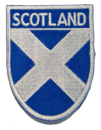 Patch badge print flag country heart SCO scotland 
